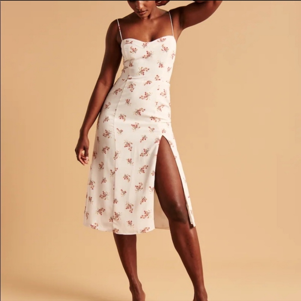 Abercrombie High Slit Midi Dress